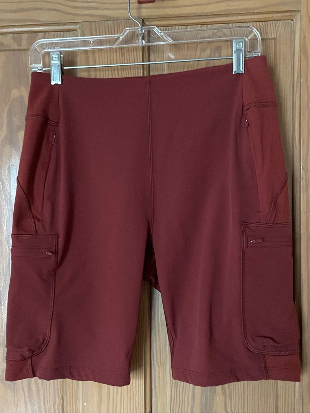 Duluth NoGA Flexpedtion Bike Shorts, Red, Size Small